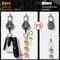 2 Pack Retractable Keychain, Heavy Duty Carabiner Badge Holder, Tactical ID Badge Reel with 31.5'' Coated Steel Cord, Bearing